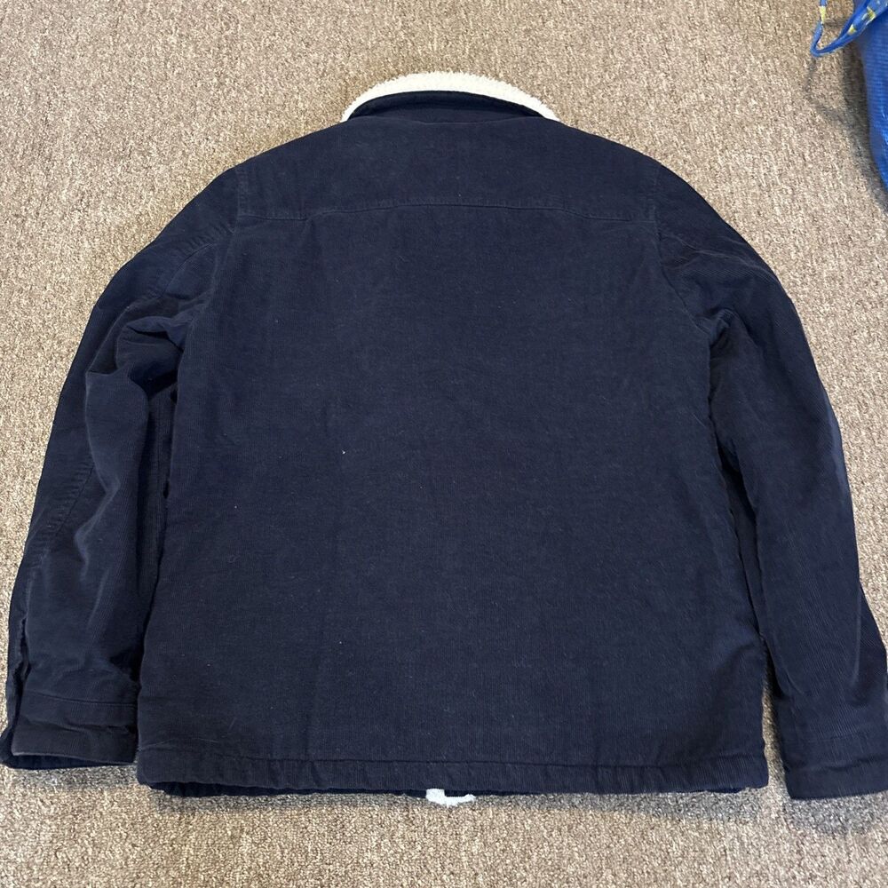 Levis Tracker Jacket Mens Small Blue Corduroy Sherpa Fleece Lined Flap Pocket - Picture 11 of 11